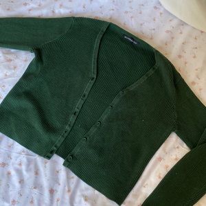 ☆ Green Brandy Melville Cardigain